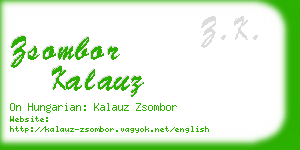 zsombor kalauz business card